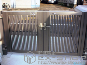 の門扉 シャレオR2型 両開き 柱使用 施工例