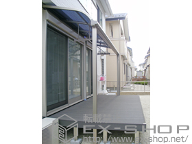 のテラス屋根 ライザーテラスII R型 テラスタイプ 単体 積雪〜20?対応 施工例