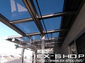 のバルコニー・ベランダ屋根 パワーアルファ F型 屋根タイプ 単体　積雪〜30cm対応 施工例