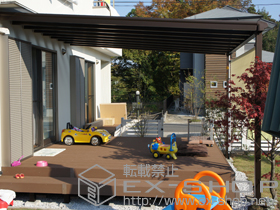 のテラス屋根 ヴェクターテラス F型 テラスタイプ 単体 積雪〜20cm対応 施工例