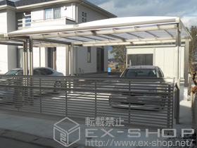 のカーポート キューブポートプラス ワイド 積雪〜20cm対応 施工例