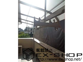 のバルコニー・ベランダ屋根 ライザーテラスII   R型 屋根タイプ 単体　積雪〜20cm対応 施工例