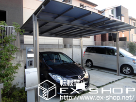 のカーポート エックスルーフ ワイド 積雪〜20cm対応 施工例