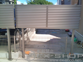 のフェンス・柵 プリレオR5型フェンス 多段柱施工 施工例