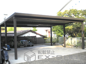 のカーポート テリオスポートIII 1500 3台用 積雪〜50ｃｍ対応 施工例