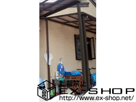 のテラス屋根 ライザーテラスII F型 テラスタイプ 単体 積雪〜20cm対応 施工例