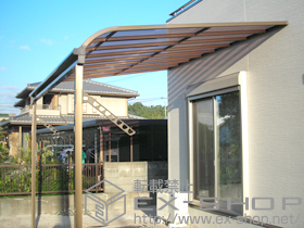 のテラス屋根 ライザーテラスII R型 テラスタイプ 単体　積雪〜20cm対応 施工例