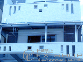 のバルコニー・ベランダ屋根 プレシオステラス R型 屋根タイプ 連棟 施工例