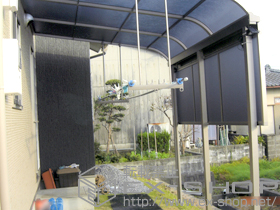 のテラス屋根 ライザーテラスII R型 テラスタイプ 単体　積雪〜20cm対応 施工例