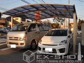 のカーポート カーブポートシグマIII ワイド　積雪〜30cm対応 施工例