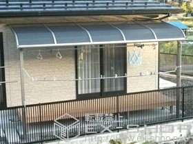 のテラス屋根 ライザーテラスII R型 テラスタイプ 単体 積雪〜20cm対応 施工例