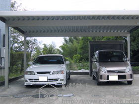 のカーポート レオンポートneo 2台用　積雪〜50cm対応 施工例