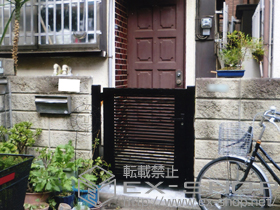 の門扉 シャレオR1型 片開き 柱使用 施工例