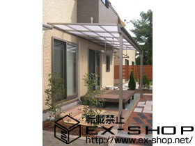 のテラス屋根 ライザーテラスII F型 テラスタイプ 単体 積雪〜20ｃｍ対応 施工例