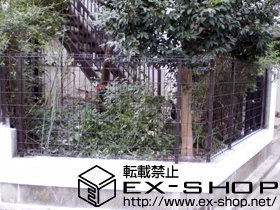 のフェンス・柵 イーネットフェンス1F型 自由柱タイプ 施工例