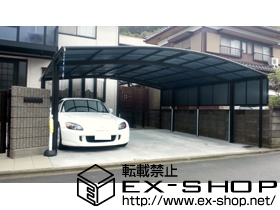のカーポート カーブポートシグマIII ワイド 積雪〜20cm対応＋サイドパネル H800×1段 施工例
