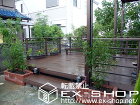 のウッドデッキ リコステージII 単体＋リコステージデッキフェンス 施工例