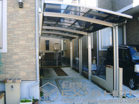 のカーポート カーブポートシグマIII 縦連棟　積雪〜30cm 施工例