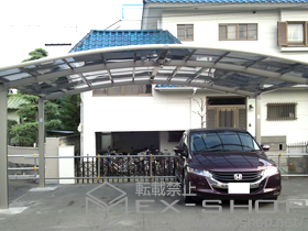 のカーポート カーブポートシグマIII ワイド 積雪〜30cm対応 施工例