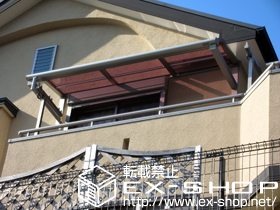 のバルコニー・ベランダ屋根 ヴェクターテラス R型 ルーフタイプ 単体 積雪〜20cm対応 施工例