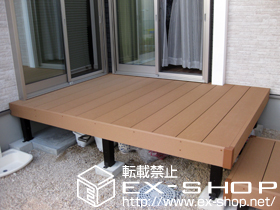 のウッドデッキ リウッドデッキ 200 単体 ＋独立式リウッドステップ 施工例