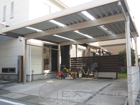 のカーポート レオンポートneo 2台用　積雪〜50cm対応（横材付） 施工例