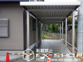 のカーポート ジーポートneo Aタイプ 縦連棟 角柱タイプ　積雪〜100cm対応 施工例