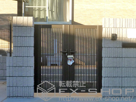 の門扉 シャレオR2型門扉　両開き 施工例