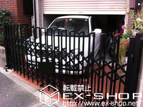 のカーゲート トリップゲート ペットガード型 ノンレール 片開き 施工例