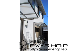 のテラス屋根 エックスルーフ　独立型テラスタイプ 前下がり　積雪〜20cm対応 施工例