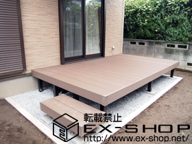 のウッドデッキ リウッドデッキ 200 単体＋独立式リウッドステップ 施工例