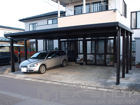 のカーポート ジーポートneo Aタイプ 3台用　角柱タイプ　 施工例
