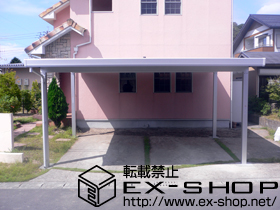 のカーポート テリオスポートIII 2台用 角柱仕様 積雪〜30cm対応 施工例