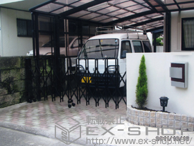 のカーゲート トリップゲート PA型 ノンレール 片開き 施工例