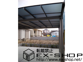 のカーポート エックスルーフ 独立両支持 積雪〜20cm対応 施工例