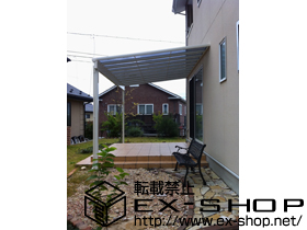 のテラス屋根 パワーアルファ F型 1500 テラスタイプ 単体　積雪〜50cm対応 施工例