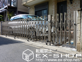 のカーゲート アルシャインII M型 Aタイプ ノンレール 両開き親子開き 施工例