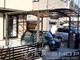 のカーポート カーブポートシグマIII ワイド 積雪〜30?対応 施工例