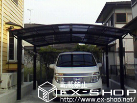 のカーポート カーブポートシグマIII ワイド 積雪〜20cm対応＋収納式物干し　標準 2本入り 施工例