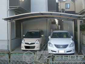 のカーポート カーブポートシグマIII ワイド　積雪〜20cm対応 施工例