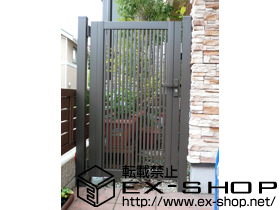 の門扉 シャレオR2型門扉 片開き 柱使用 施工例