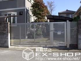 のカーゲート エクスライン引戸1型 開き戸付タイプ 施工例