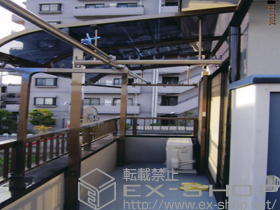 のバルコニー・ベランダ屋根 ライザーテラスII R型 屋根タイプ 施工例