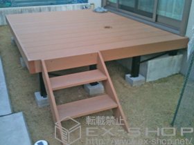 のウッドデッキ リウッドデッキ200+ステップ 施工例