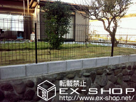 のフェンス・柵 イーネットフェンス1F型 自由柱タイプ 施工例