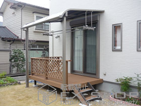 のテラス屋根 ライザーテラスII R型 テラスタイプ 単体 積雪〜20?対応 施工例