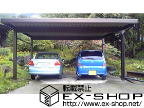 のカーポート ジーポート neo Aタイプ 2台用 角柱仕様 積雪〜100cm対応 施工例