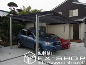 のカーポート アーキデュオ プレミアムワイド マテリアルカラー 積雪〜20cm対応 施工例