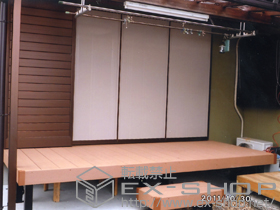 のウッドデッキ リウッドデッキ 200 単体+独立式 リウッドステップ 施工例