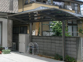 のカーポート カーブポートシグマIII 単体 積雪〜20cm対応 施工例